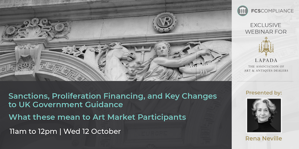 LAPADA webinar 12 Oct 2022 - Sanctions, Proliferation Financing and Key Changes to UK Govt Guidance