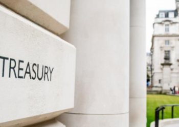 Outside HM Treasury Building