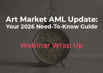 A clock with a black opacity over it, with the title of the article